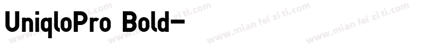 UniqloPro Bold字体转换